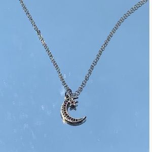 Moon and star necklace